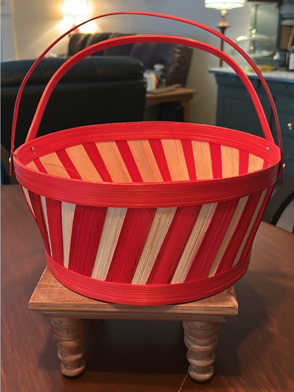 Red Woven Accent Basket - 11 1/2 in by 9 1/2 in